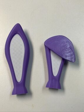 Lavender Purple and White Bunny Ear Attachment For Headphones